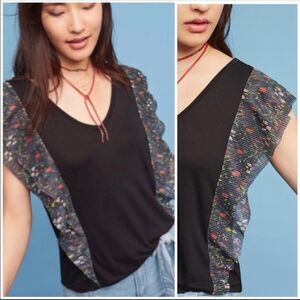 Anthropologie Vanessa Virginia Indak Flutter Top